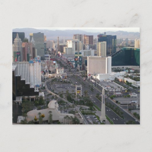 Las Vegas Boulevard Strip Briefkaart (Voorkant)