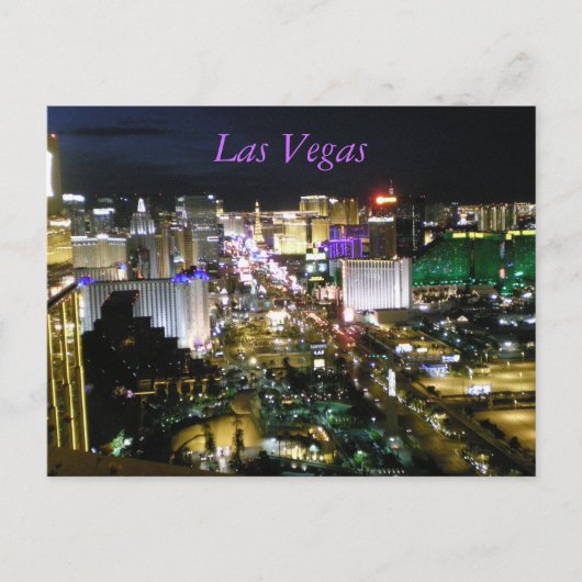 Las Vegas Boulevard Strip Nevada Briefkaart (Voorkant)
