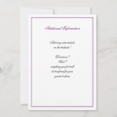 Las Vegas Bridal Shower Invitation - Paars Kaart (Achterkant)