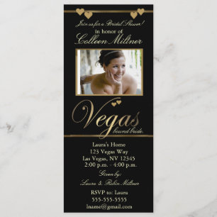 Las Vegas Bridal Shower Invitation Sjabloon Kaart