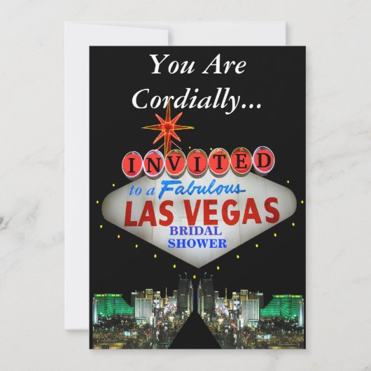 Las Vegas Bridal Shower Invitations Kaart (Voorkant)