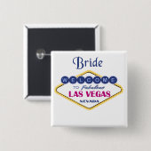 Las Vegas Bride Button (Voorkant /achterkant)