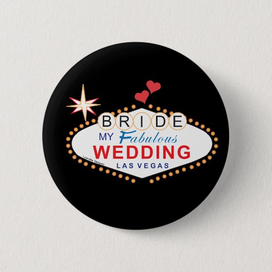 Las Vegas Bride Ronde Button 5,7 Cm (Voorkant)