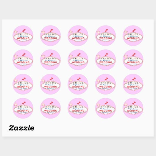 Las Vegas Bride Ronde Sticker (Vel)