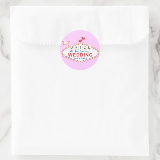 Las Vegas Bride Ronde Sticker (Tas)