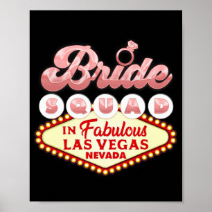 Las Vegas Bride Squad in Las Vegas Grappig Bruidsm Poster