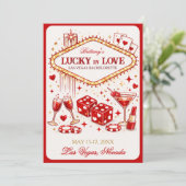 Las Vegas Bride Tribe Casino Party  Kaart (Staand voorkant)