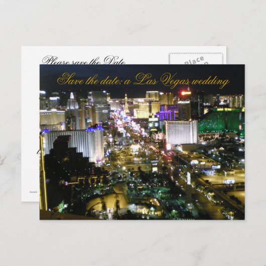 Las Vegas Brides trouwdatum aankondiging (Voorkant / Achterkant)