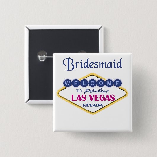 Las Vegas Bridesmaid Button (Voorkant /achterkant)