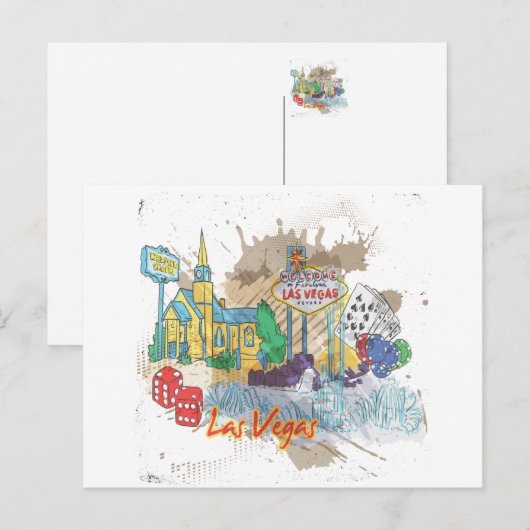 Las Vegas Briefkaart (Voorkant / Achterkant)