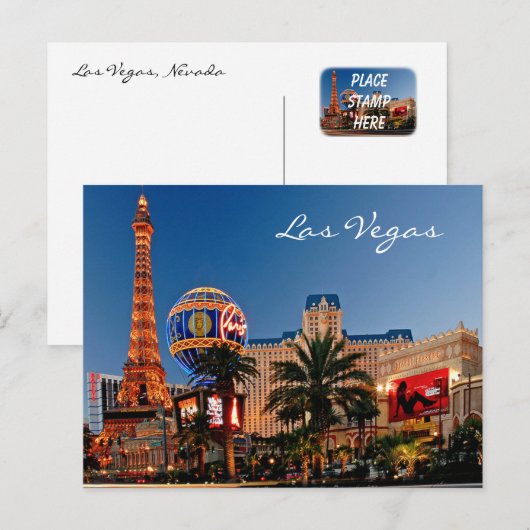 Las Vegas Briefkaart (Voorkant / Achterkant)