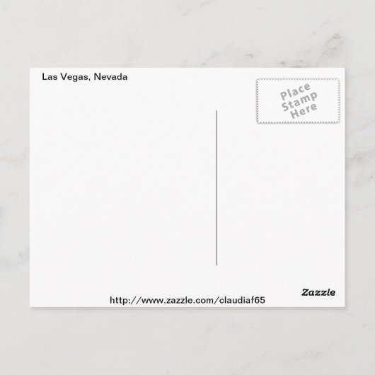 Las Vegas Briefkaart (Achterkant)