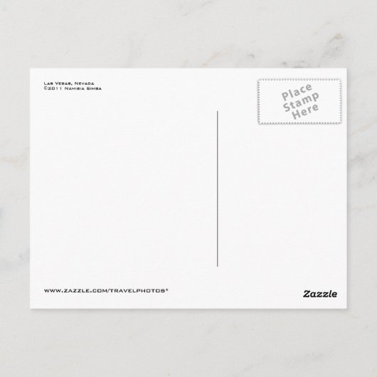 Las Vegas Briefkaart (Achterkant)