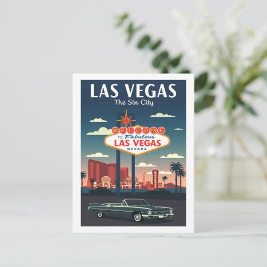  Las Vegas Briefkaart (Staand voorkant)