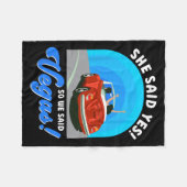 Las Vegas-bruid Ze zei ja! Dus wij zeiden Vegas! V Fleece Deken (Voorkant (Horizontaal))