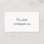 Las Vegas bruiloft bestemming chique behuizing kaa Informatiekaartje (Achterkant)