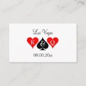 Las Vegas bruiloft bestemming chique behuizing kaa Informatiekaartje (Voorkant)