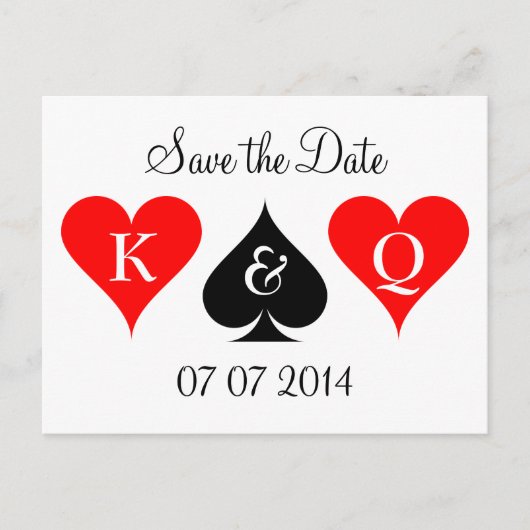 Las Vegas bruiloft bewaar de datum briefkaarten (Voorkant)