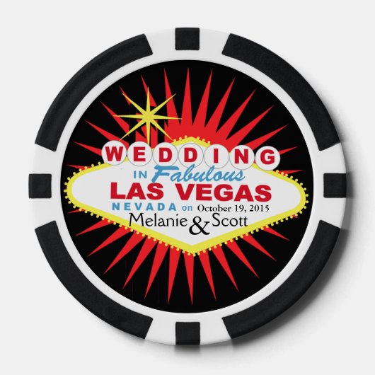 Las Vegas Bruiloft Casino Chip (Voorkant)