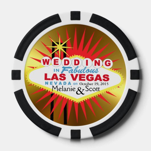 Las Vegas Bruiloft Casino Chip (Voorkant)