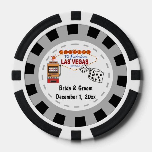 Las Vegas Bruiloft Casino Chips (Voorkant)