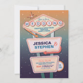 Las Vegas Bruiloft Casino Party Kaart (Voorkant)