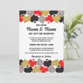 Las Vegas Bruiloft Casino Royale Party Kaarten Uit (Staand voorkant)