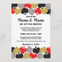 Las Vegas Bruiloft Casino Royale Party Kaarten Uit