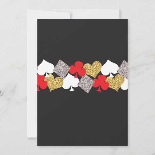 Las Vegas Bruiloft Casino Royale Party Kaarten Uit (Achterkant)