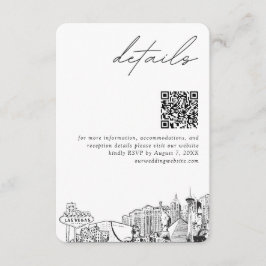 Las Vegas bruiloft details QR code klein Informatiekaartje