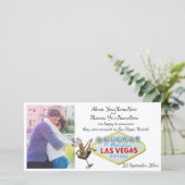 Las Vegas bruiloft foto aankondiging (Staand voorkant)