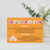 Las Vegas Bruiloft Funky Dice Details Informatie Kaart (Staand voorkant)