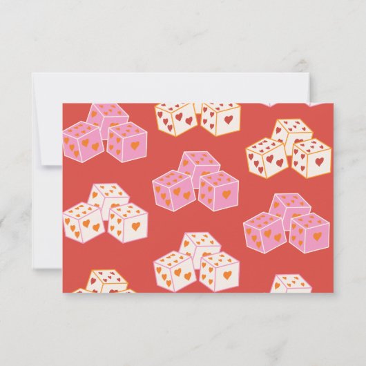 Las Vegas Bruiloft Funky Dice Details Informatie Kaart (Achterkant)