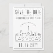 Las Vegas bruiloft | Gestileerde skyline De datum  Kaart (Voorkant)