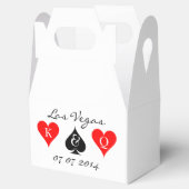 Las Vegas bruiloft gunst doos met monogram pakken Bedankdoosjes (Geopend)