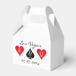 Las Vegas bruiloft gunst doos met monogram pakken Bedankdoosjes