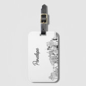 Las Vegas bruiloft gunst gepersonaliseerd Bagagela Bagagelabel (Voorkant (verticaal))