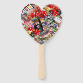 Las Vegas bruiloft hart vormige aandenken Handwaaier (Voorkant)