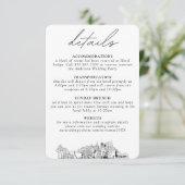 Las Vegas bruiloft kleine verticale details Informatiekaartje (Staand voorkant)