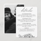 Las Vegas bruiloft kleine verticale details Informatiekaartje (Voorkant / Achterkant)