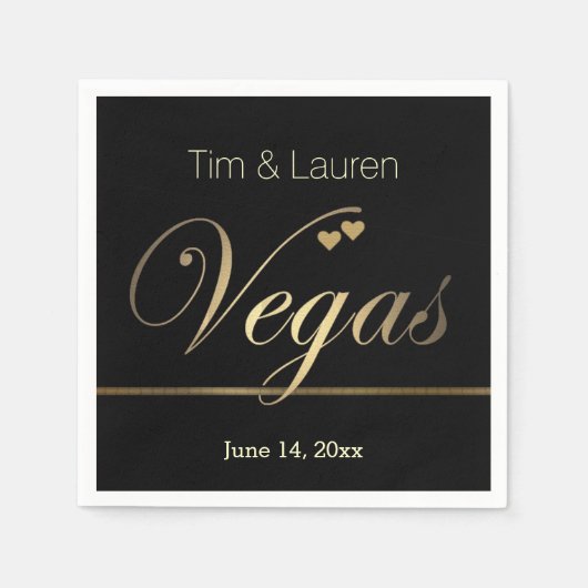 Las Vegas bruiloft met hart en ziel! Servetten (Voorkant)
