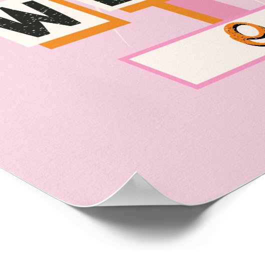 Las Vegas Bruiloft Mod Retro Welkomstbord Poster (Hoek)