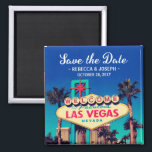 Las Vegas Bruiloft Retro Foto Opslaan van de Datum Magneet<br><div class="desc">Save the Date - Mooie Retro foto voor bestemming Bruiloften in Fabulous Las Vegas.</div>