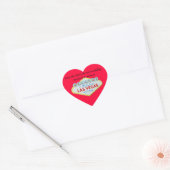 Las Vegas Bruiloft Save the Date Red Heart Hart Sticker (Envelop)