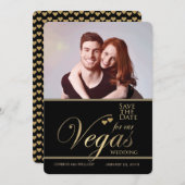 Las Vegas bruiloft save the date sjabloon (Voorkant / Achterkant)