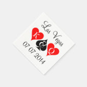 Las Vegas bruiloft servetten met monogram pakken (Hoek)