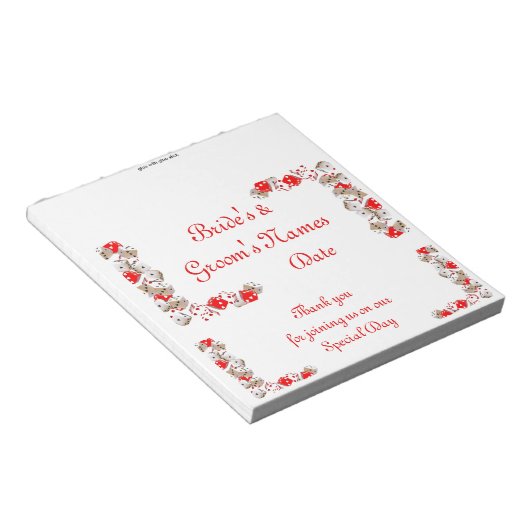 Las Vegas Bruiloft Snoep Bar Wrapper Party Favor Notitieblok (Schuin)