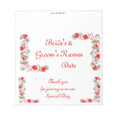 Las Vegas Bruiloft Snoep Bar Wrapper Party Favor Notitieblok (Voorkant)