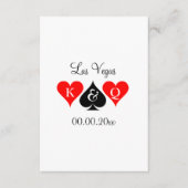 Las Vegas bruiloft thema verticale behuizing kaart (Voorkant)