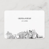 Las Vegas Bruiloft Traditionele RSVP Maaltijden Op Informatiekaartje (Achterkant)